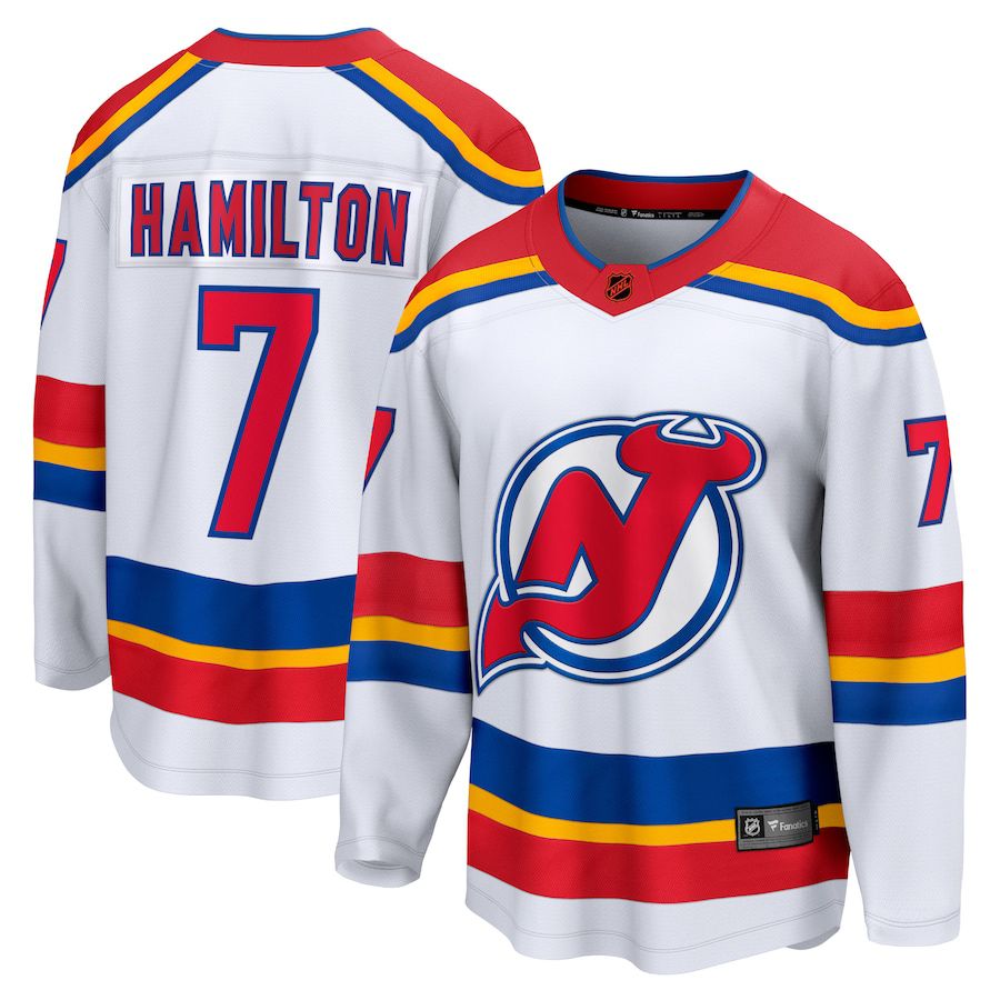Men New Jersey Devils #7 Dougie Hamilton Fanatics Branded White Special Edition Breakaway Player NHL Jersey